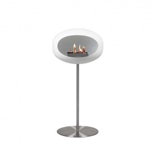 Le Feu GROUND STEEL HIGH WHITE Bioethanol-Kamin