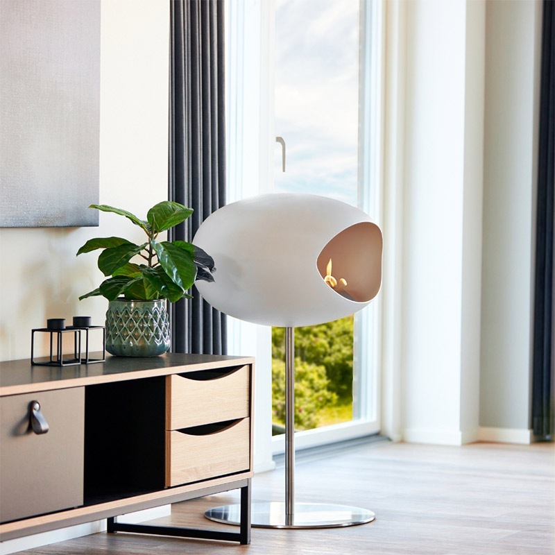 Le Feu GROUND STEEL LOW WHITE Bioethanol-Kamin